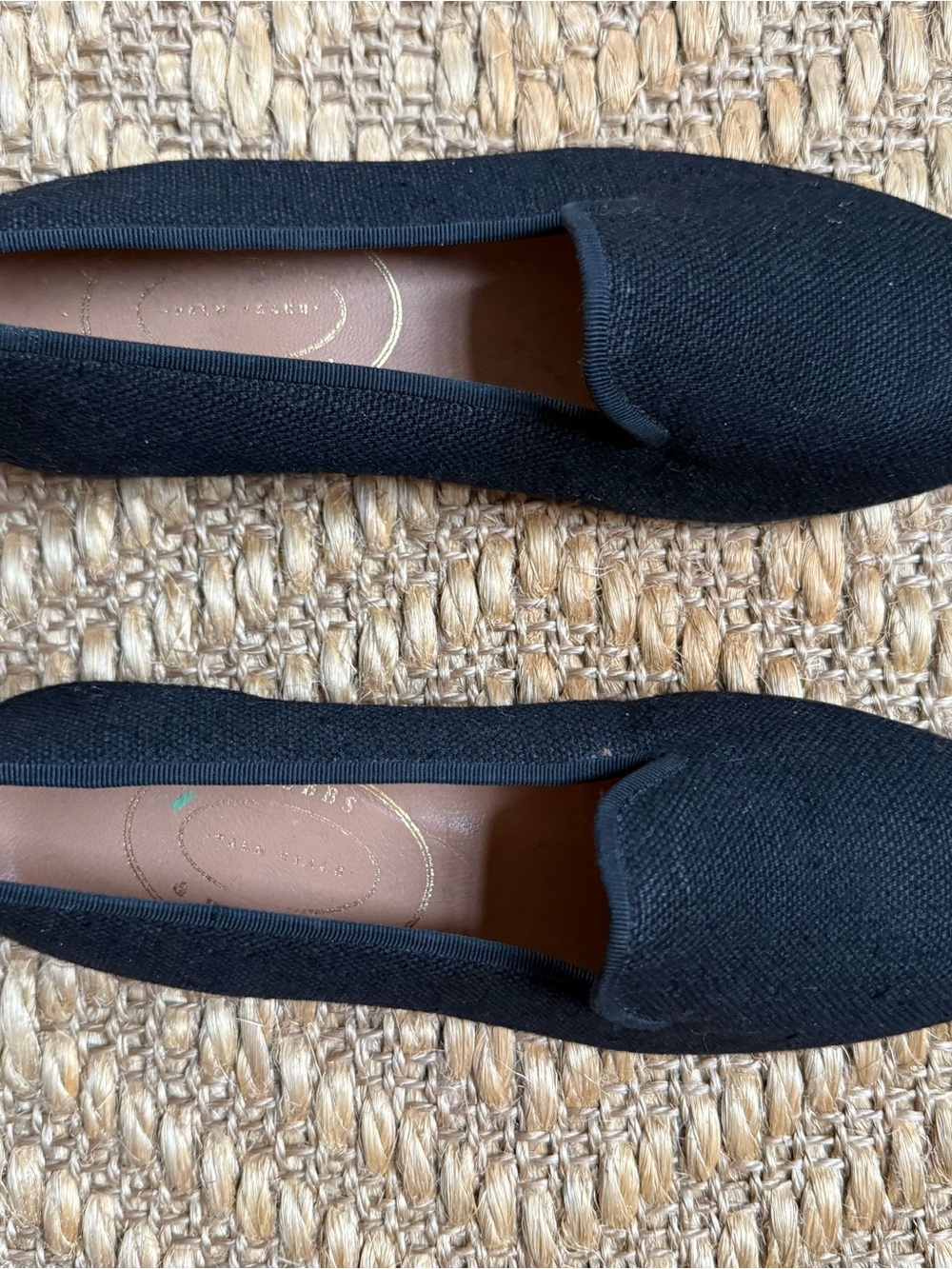 Stubbs & Wooton Black Linen Loafers